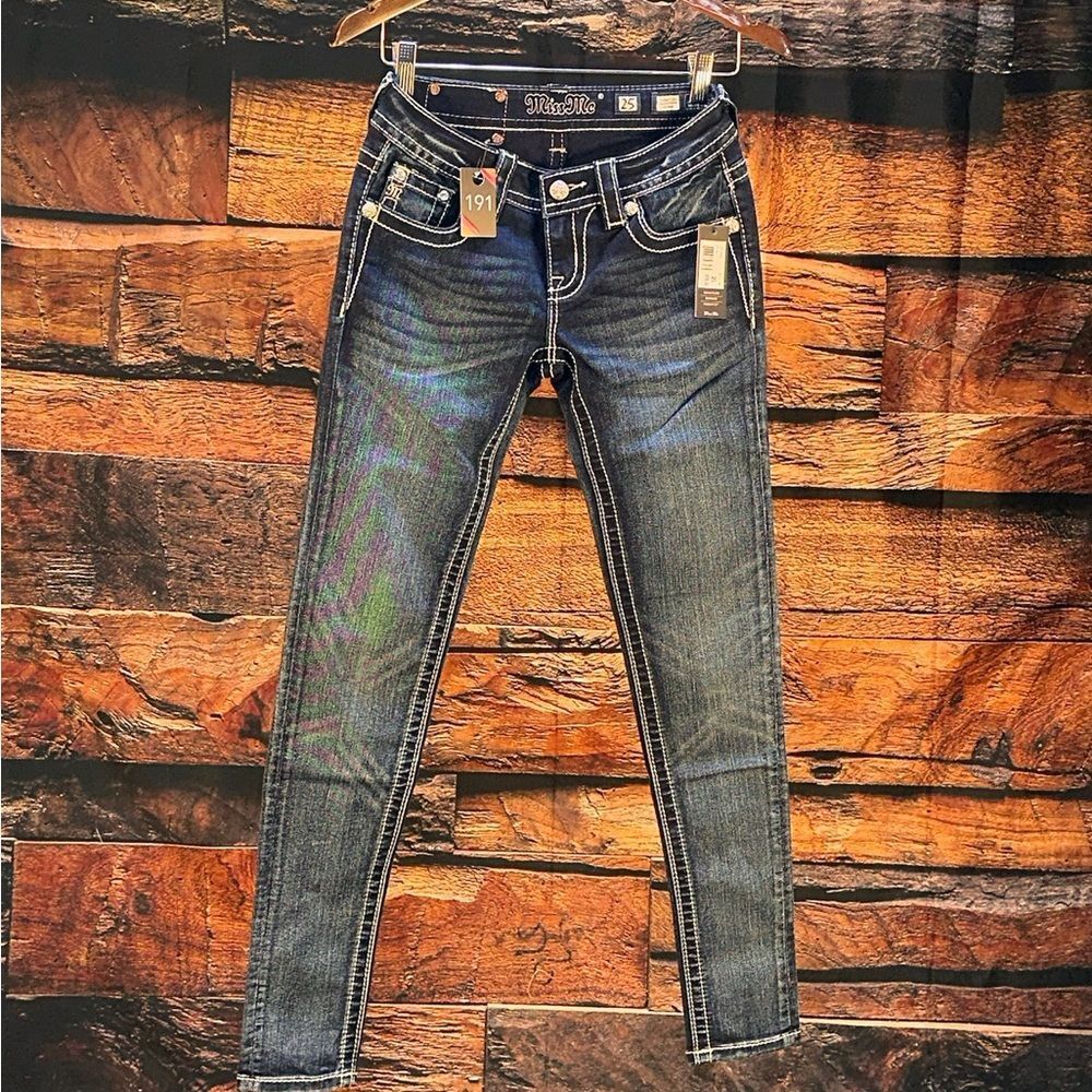 Miss Me Women's Dark Wash Skinny Jeans - Blue